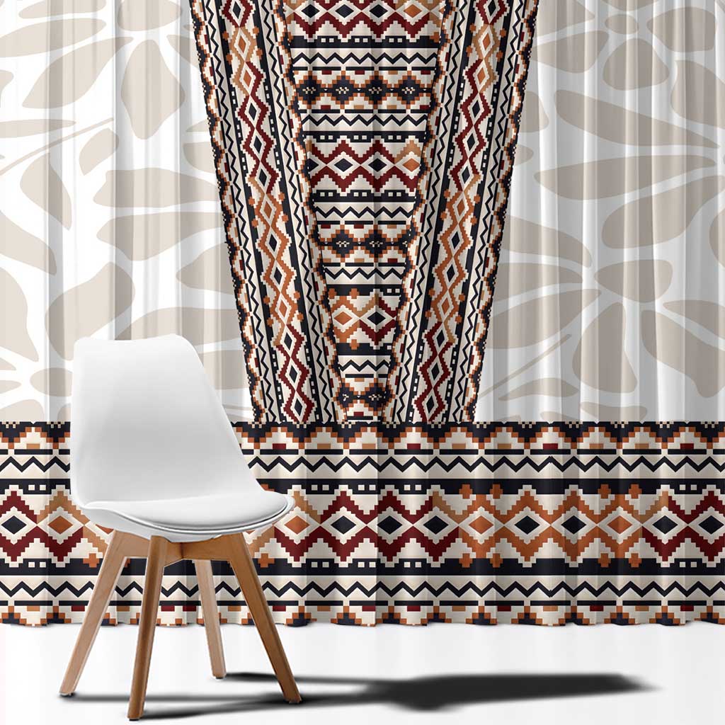 Danmark Traditional Patern with Daisy Window Curtain Danish Patern Simple Style