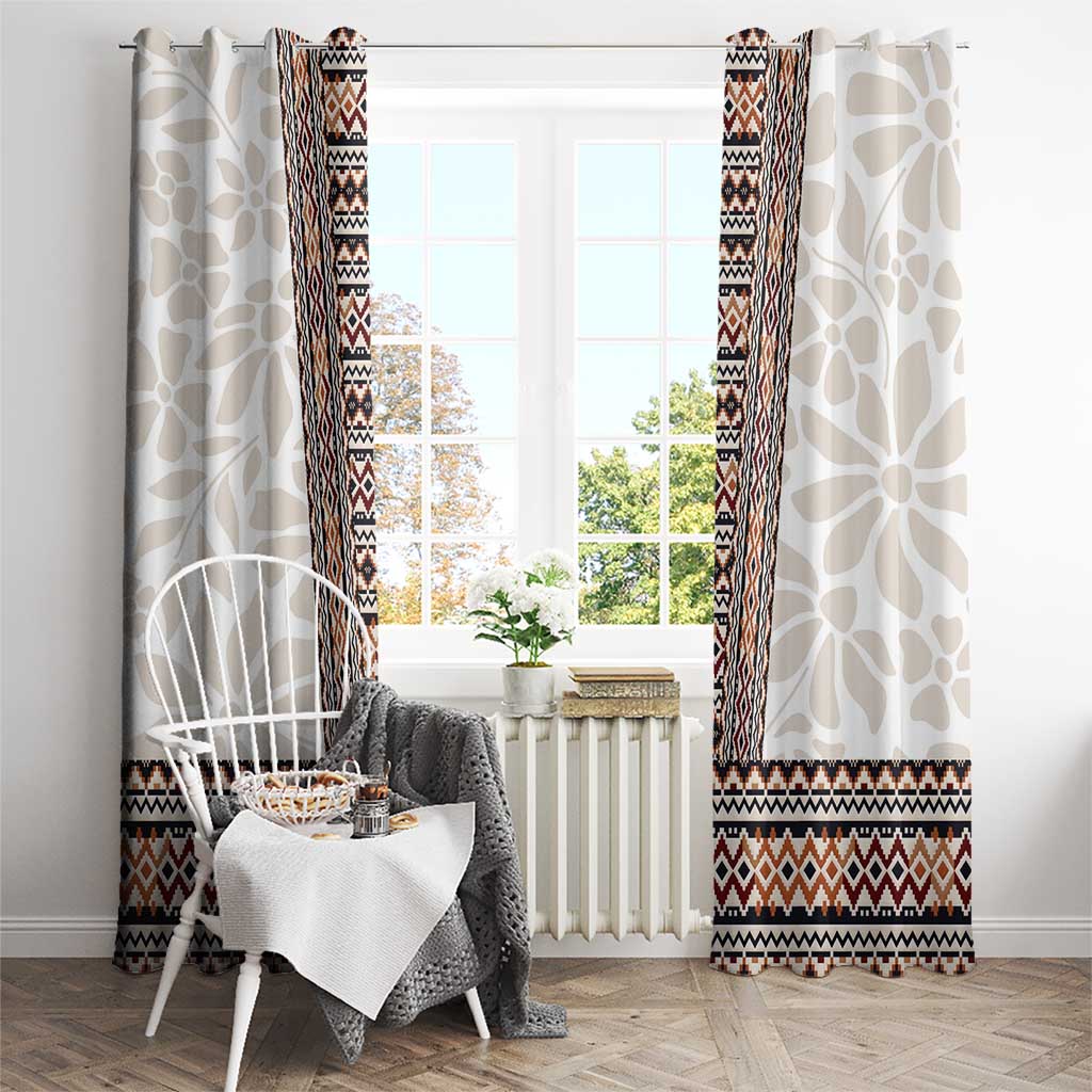 Danmark Traditional Patern with Daisy Window Curtain Danish Patern Simple Style