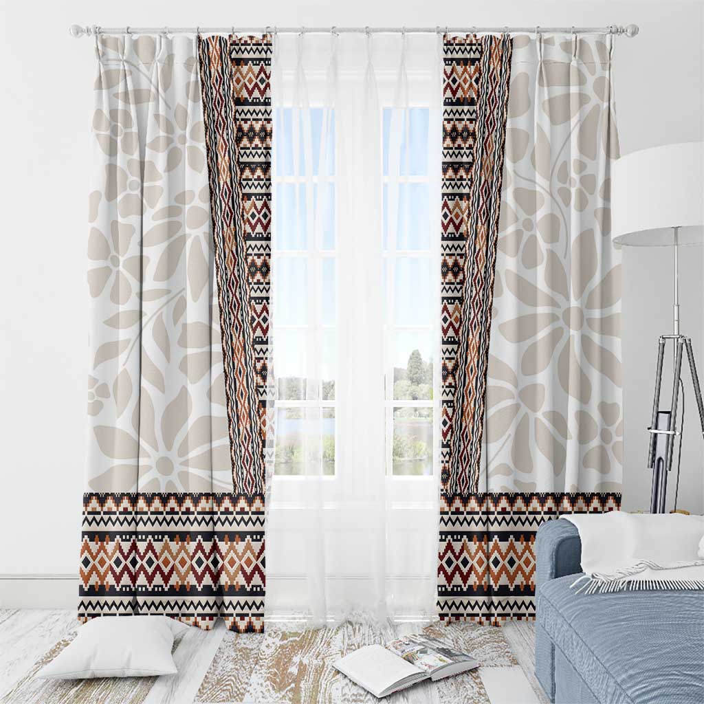 Danmark Traditional Patern with Daisy Window Curtain Danish Patern Simple Style