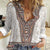 Danmark Traditional Patern with Daisy Women Casual Shirt Danish Patern Simple Style