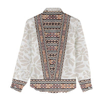 Danmark Traditional Patern with Daisy Women Casual Shirt Danish Patern Simple Style