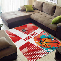 Custom Danmark Basketball Go Champions Area Rug Sporty Style