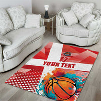 Custom Danmark Basketball Go Champions Area Rug Sporty Style