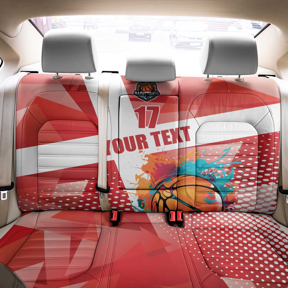 Custom Danmark Basketball Go Champions Back Car Seat Cover Sporty Style