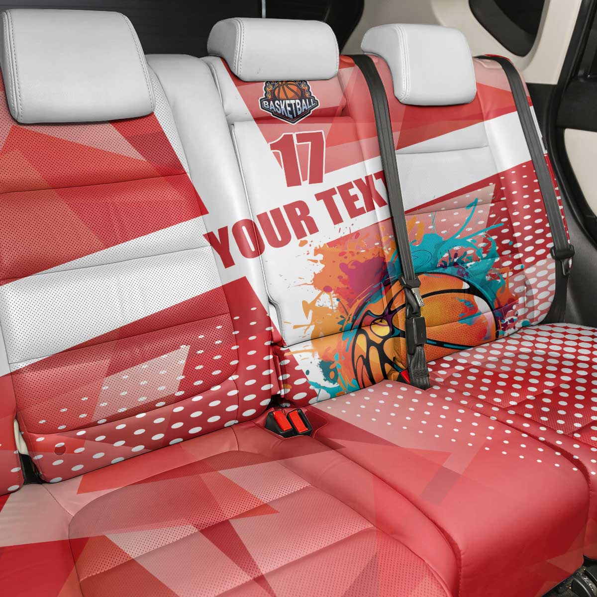Custom Danmark Basketball Go Champions Back Car Seat Cover Sporty Style