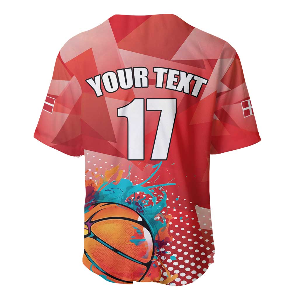 Custom Danmark Basketball Go Champions Baseball Jersey Sporty Style