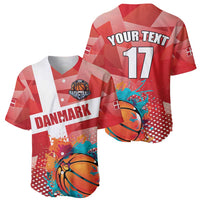 Custom Danmark Basketball Go Champions Baseball Jersey Sporty Style