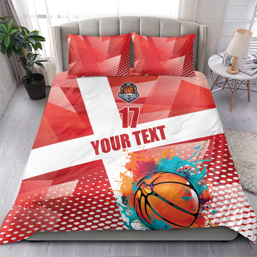 Custom Danmark Basketball Go Champions Bedding Set Sporty Style