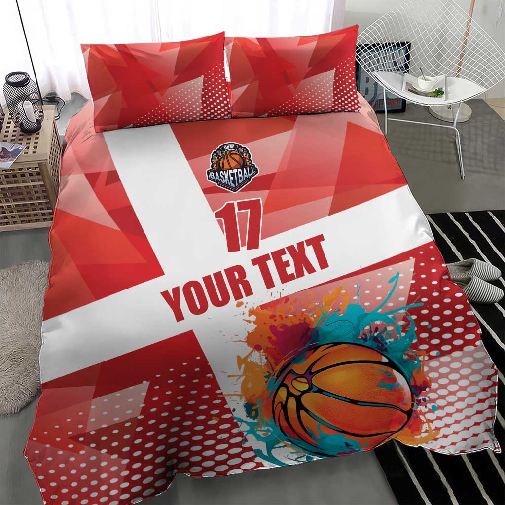 Custom Danmark Basketball Go Champions Bedding Set Sporty Style