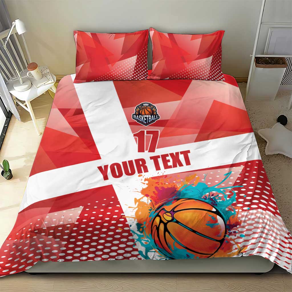 Custom Danmark Basketball Go Champions Bedding Set Sporty Style