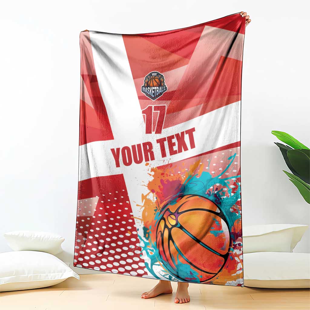 Custom Danmark Basketball Go Champions Blanket Sporty Style