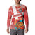 Custom Danmark Basketball Go Champions Button Sweatshirt Sporty Style