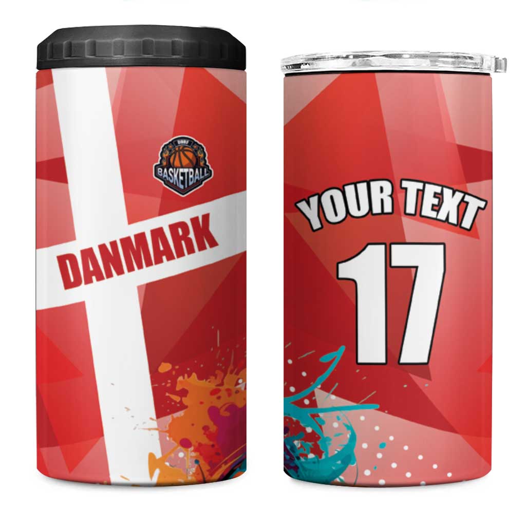Custom Danmark Basketball Go Champions 4 in 1 Can Cooler Tumbler Sporty Style