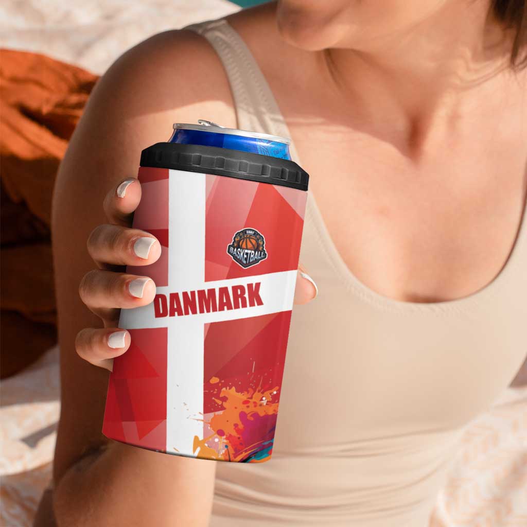 Custom Danmark Basketball Go Champions 4 in 1 Can Cooler Tumbler Sporty Style