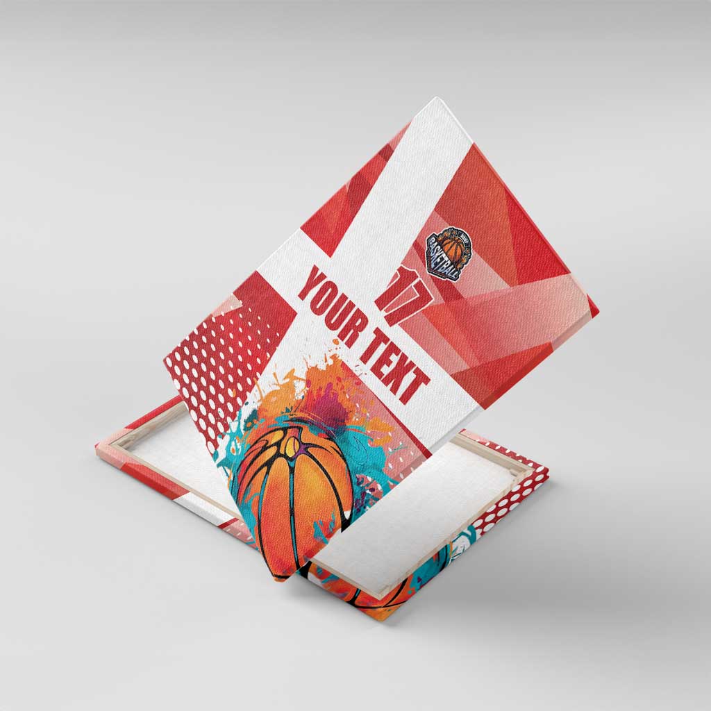Custom Danmark Basketball Go Champions Canvas Wall Art Sporty Style