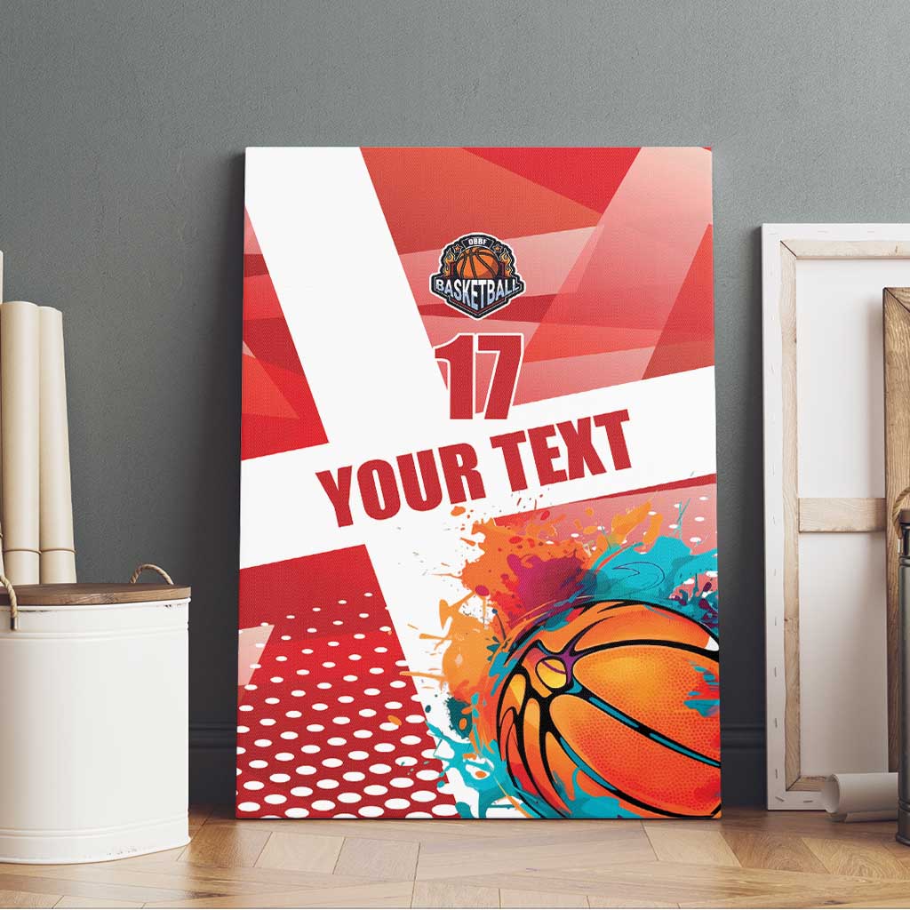 Custom Danmark Basketball Go Champions Canvas Wall Art Sporty Style