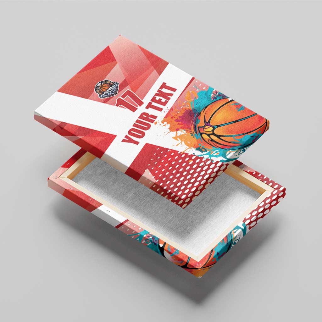 Custom Danmark Basketball Go Champions Canvas Wall Art Sporty Style