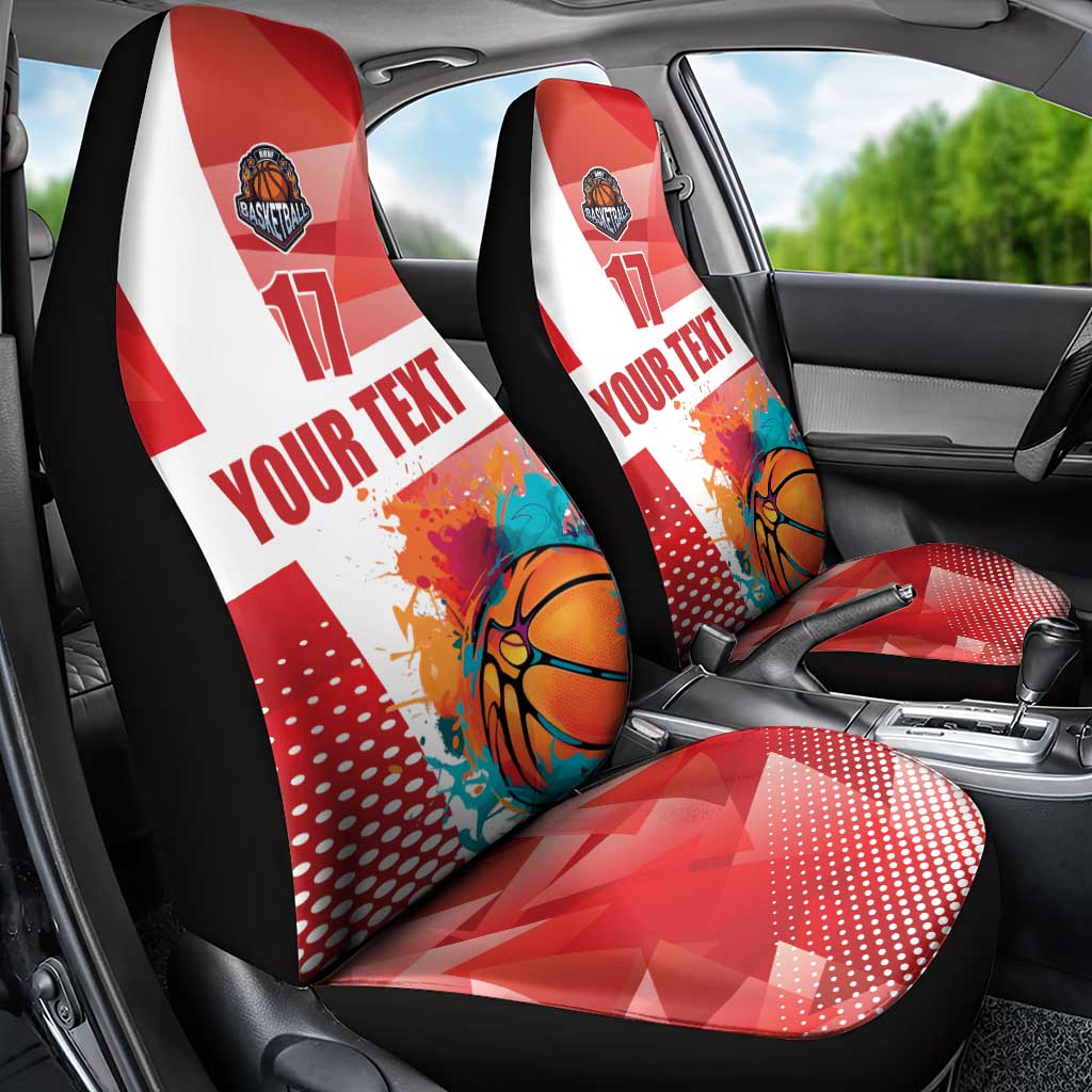 Custom Danmark Basketball Go Champions Car Seat Cover Sporty Style
