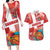 Custom Danmark Basketball Go Champions Couples Matching Long Sleeve Bodycon Dress and Hawaiian Shirt Sporty Style