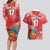 Custom Danmark Basketball Go Champions Couples Matching Long Sleeve Bodycon Dress and Hawaiian Shirt Sporty Style