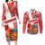 Custom Danmark Basketball Go Champions Couples Matching Long Sleeve Bodycon Dress and Long Sleeve Button Shirt Sporty Style