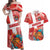 Custom Danmark Basketball Go Champions Couples Matching Off Shoulder Maxi Dress and Hawaiian Shirt Sporty Style