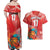 Custom Danmark Basketball Go Champions Couples Matching Off Shoulder Maxi Dress and Hawaiian Shirt Sporty Style