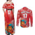 Custom Danmark Basketball Go Champions Couples Matching Off Shoulder Maxi Dress and Long Sleeve Button Shirt Sporty Style