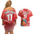 Custom Danmark Basketball Go Champions Couples Matching Off Shoulder Short Dress and Hawaiian Shirt Sporty Style