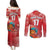 Custom Danmark Basketball Go Champions Couples Matching Puletasi and Long Sleeve Button Shirt Sporty Style