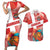 Custom Danmark Basketball Go Champions Couples Matching Short Sleeve Bodycon Dress and Hawaiian Shirt Sporty Style