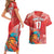 Custom Danmark Basketball Go Champions Couples Matching Short Sleeve Bodycon Dress and Hawaiian Shirt Sporty Style