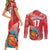 Custom Danmark Basketball Go Champions Couples Matching Short Sleeve Bodycon Dress and Long Sleeve Button Shirt Sporty Style