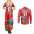 Custom Danmark Basketball Go Champions Couples Matching Summer Maxi Dress and Long Sleeve Button Shirt Sporty Style