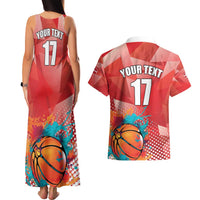 Custom Danmark Basketball Go Champions Couples Matching Tank Maxi Dress and Hawaiian Shirt Sporty Style
