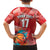 Custom Danmark Basketball Go Champions Family Matching Off The Shoulder Long Sleeve Dress and Hawaiian Shirt Sporty Style