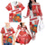 Custom Danmark Basketball Go Champions Family Matching Off The Shoulder Long Sleeve Dress and Hawaiian Shirt Sporty Style