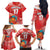Custom Danmark Basketball Go Champions Family Matching Off The Shoulder Long Sleeve Dress and Hawaiian Shirt Sporty Style