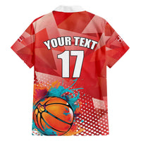 Custom Danmark Basketball Go Champions Family Matching Off The Shoulder Long Sleeve Dress and Hawaiian Shirt Sporty Style