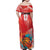 Custom Danmark Basketball Go Champions Family Matching Off Shoulder Maxi Dress and Hawaiian Shirt Sporty Style