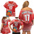 Custom Danmark Basketball Go Champions Family Matching Off Shoulder Short Dress and Hawaiian Shirt Sporty Style