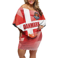 Custom Danmark Basketball Go Champions Family Matching Off Shoulder Short Dress and Hawaiian Shirt Sporty Style