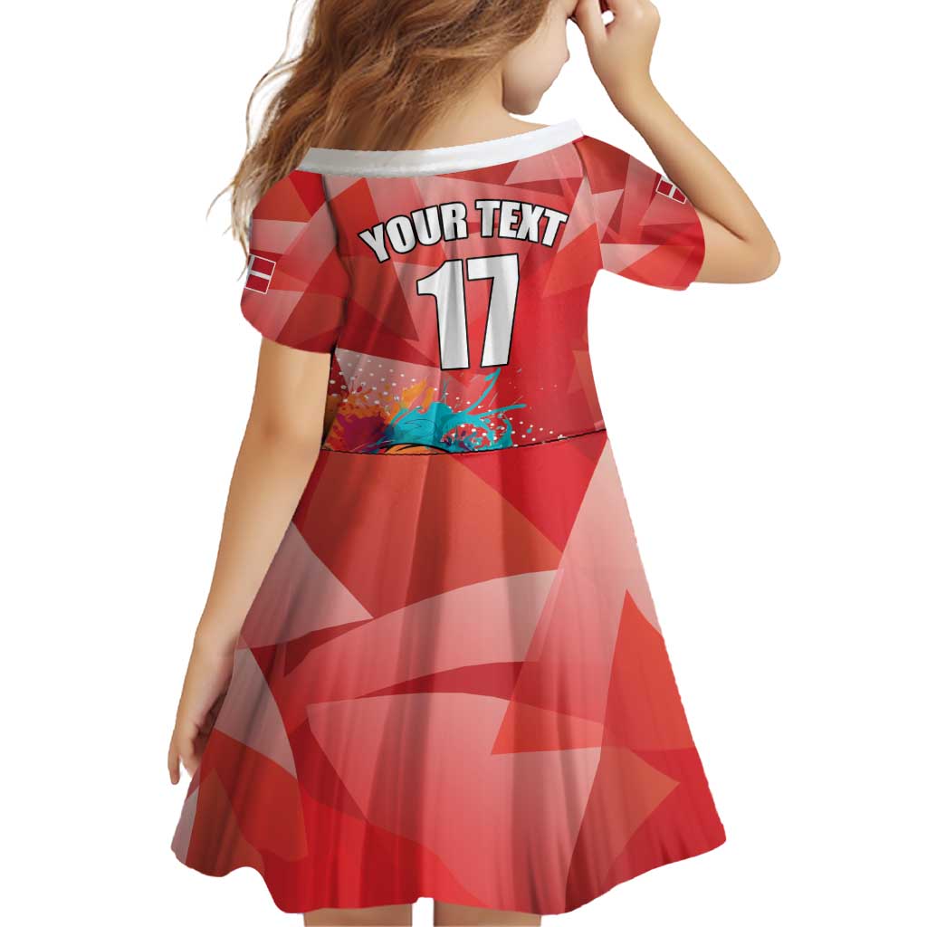 Custom Danmark Basketball Go Champions Family Matching Puletasi and Hawaiian Shirt Sporty Style