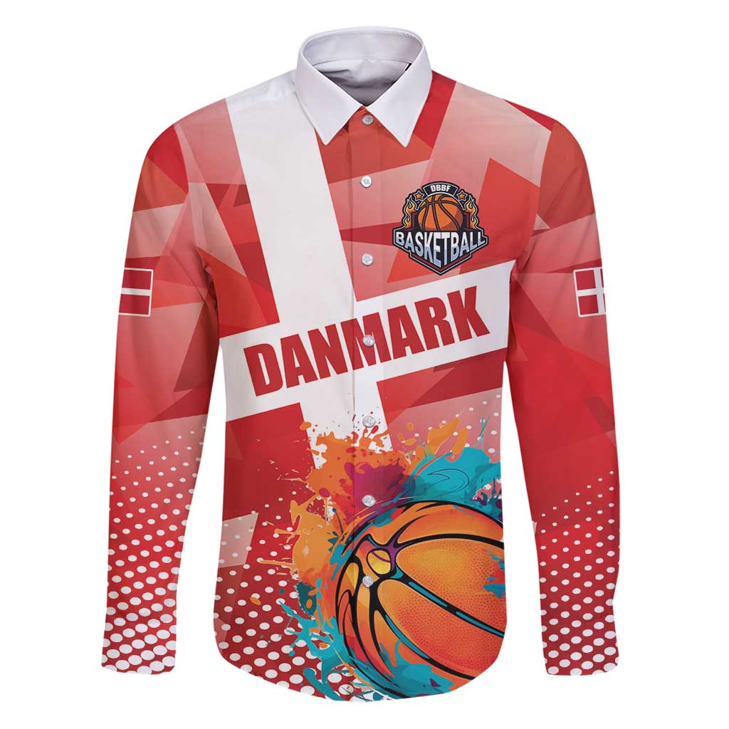 Custom Danmark Basketball Go Champions Family Matching Puletasi and Hawaiian Shirt Sporty Style