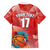 Custom Danmark Basketball Go Champions Family Matching Short Sleeve Bodycon Dress and Hawaiian Shirt Sporty Style