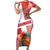Custom Danmark Basketball Go Champions Family Matching Short Sleeve Bodycon Dress and Hawaiian Shirt Sporty Style