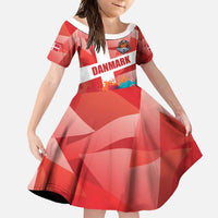 Custom Danmark Basketball Go Champions Family Matching Summer Maxi Dress and Hawaiian Shirt Sporty Style