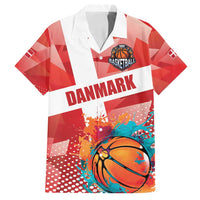 Custom Danmark Basketball Go Champions Family Matching Summer Maxi Dress and Hawaiian Shirt Sporty Style