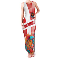 Custom Danmark Basketball Go Champions Family Matching Tank Maxi Dress and Hawaiian Shirt Sporty Style