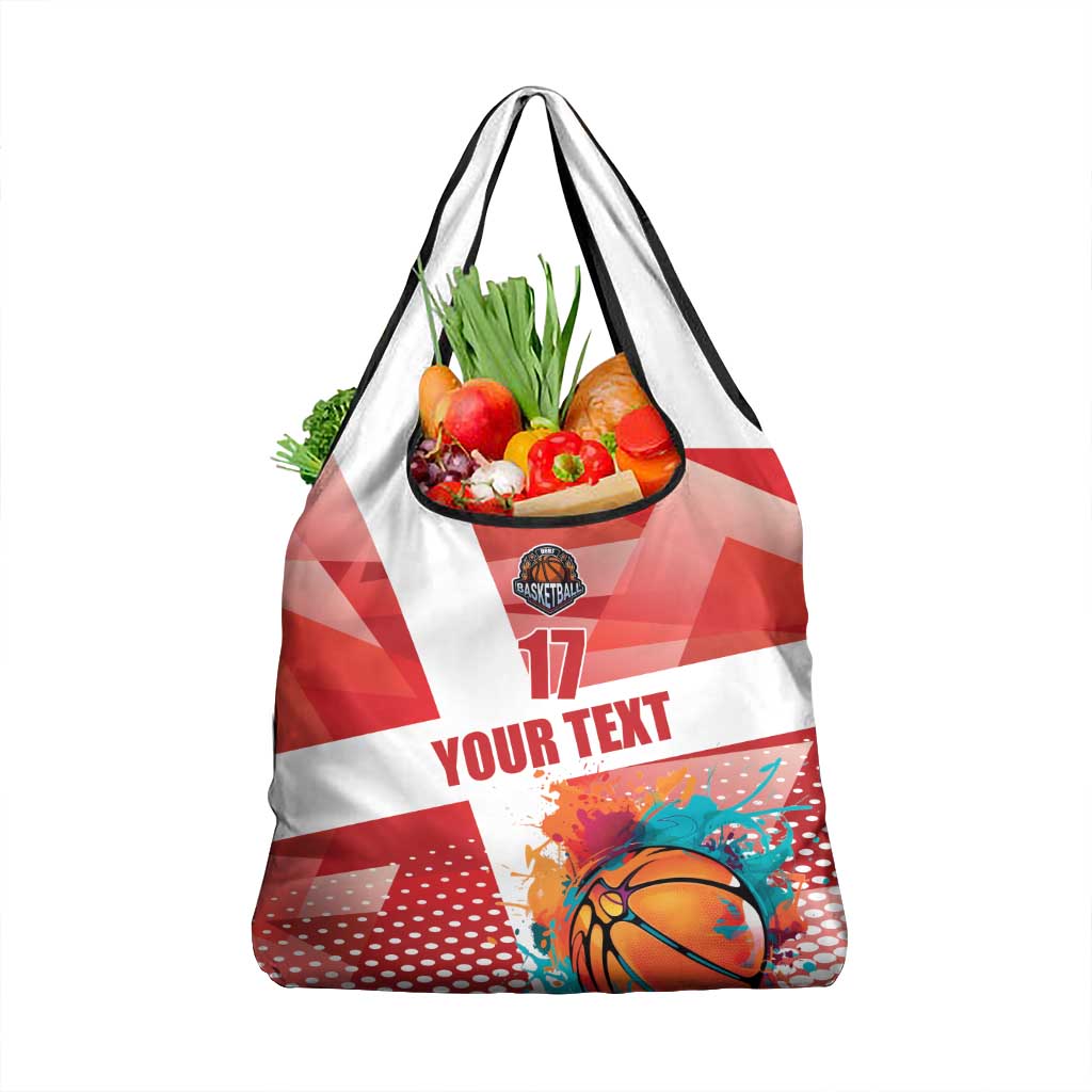 Custom Danmark Basketball Go Champions Grocery Bag Sporty Style